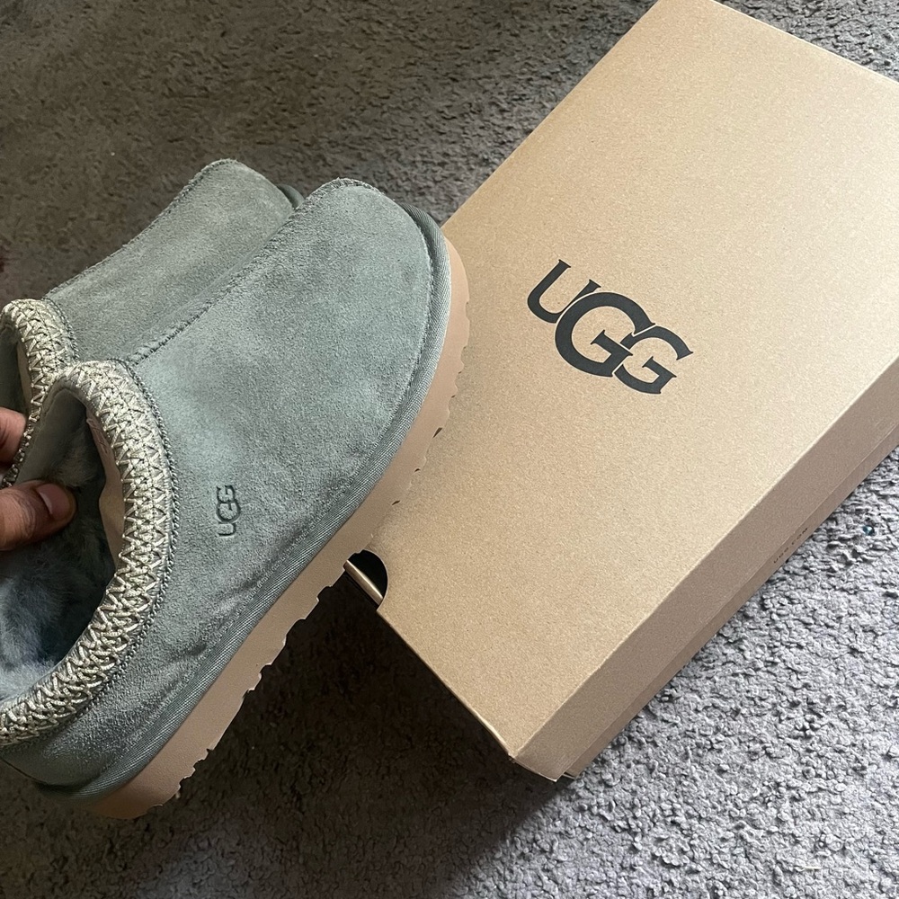 UGG Soft Olive Suede Slippers